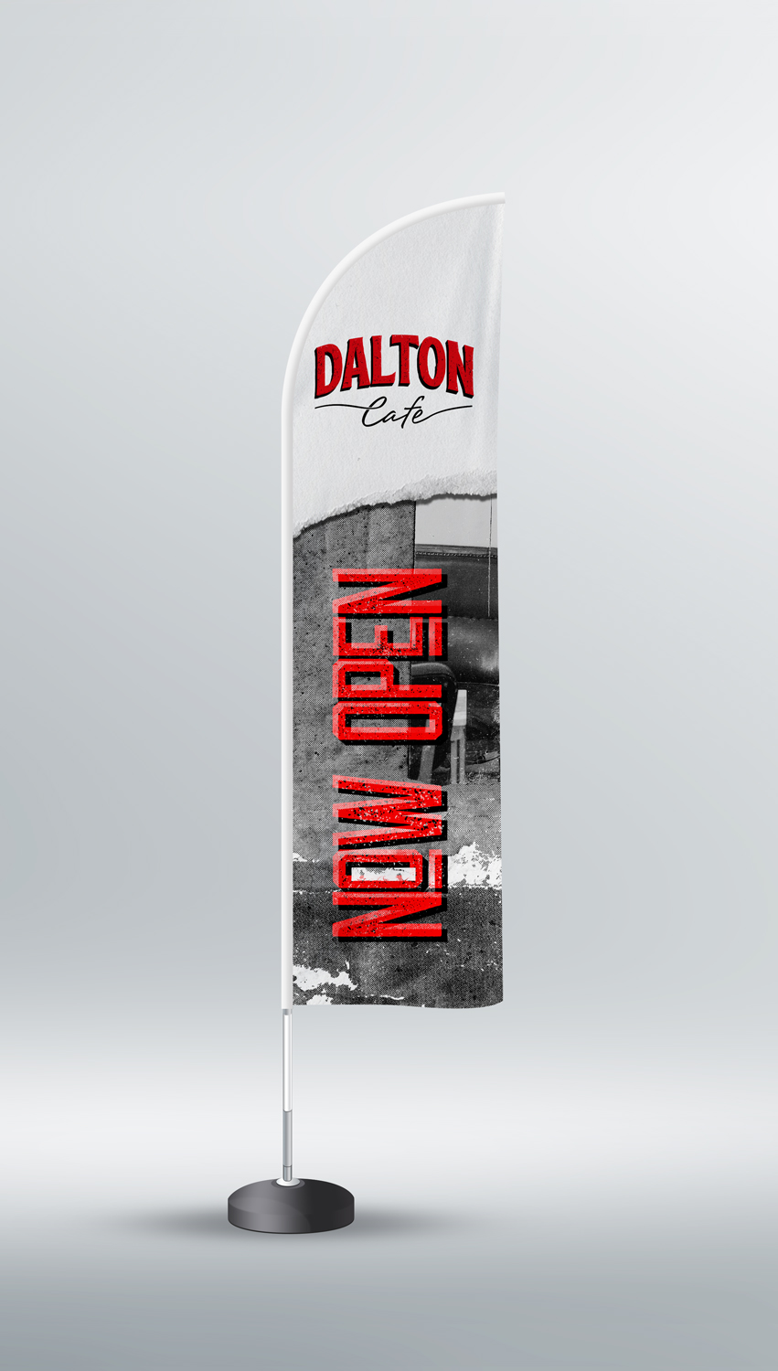 Dalton Cafe Feather Flag