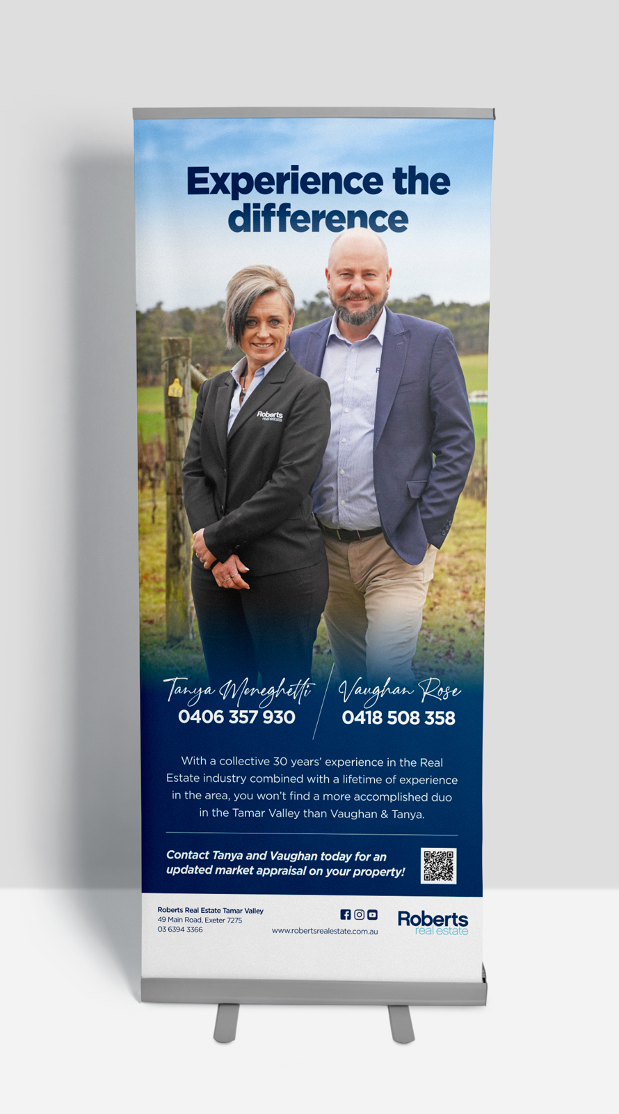 Roberts Real Estate Tamar Valley Pull Up Banner
